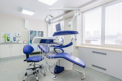 Dental room with chair